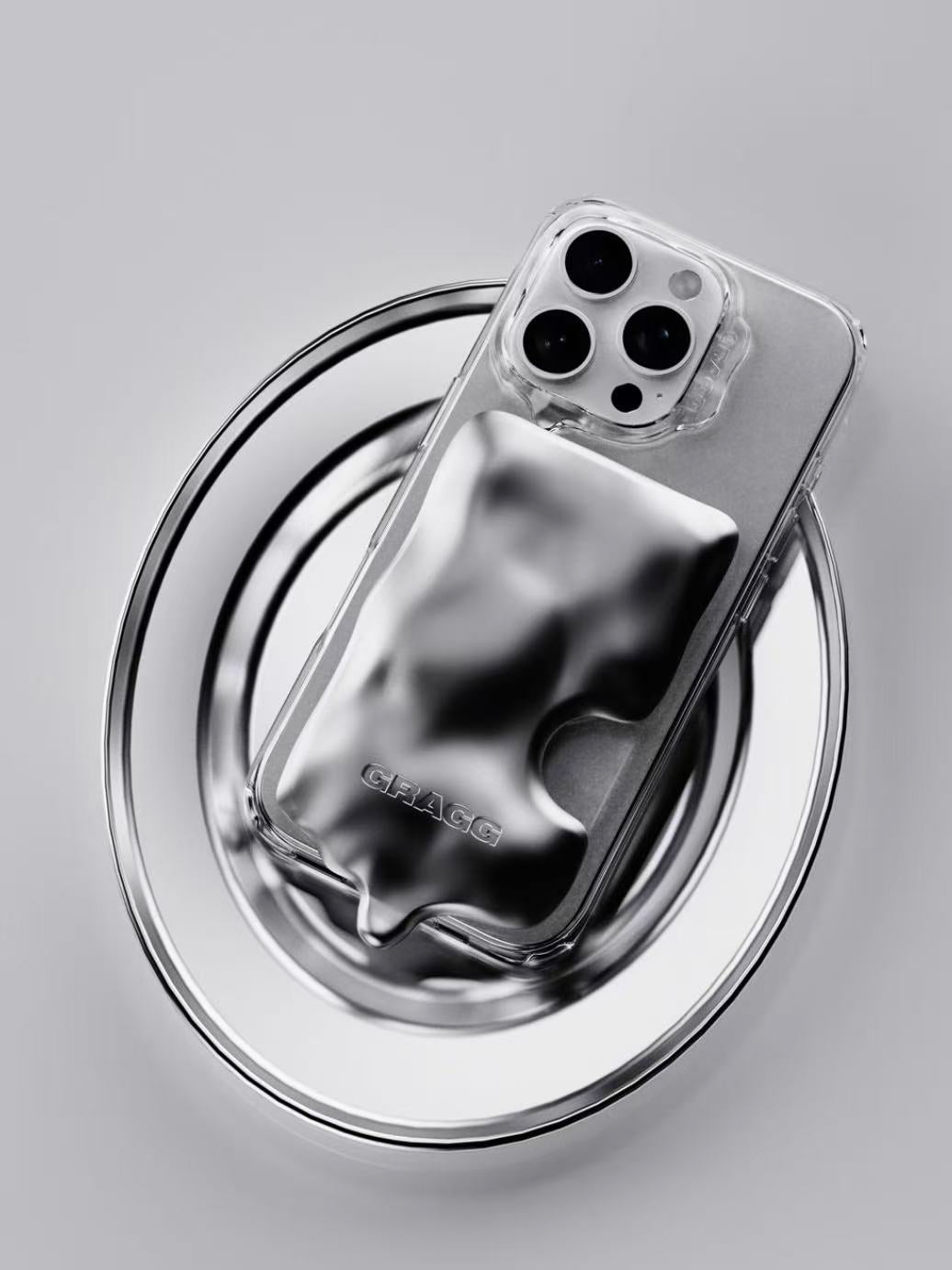 GRAGG Double Layers Magsafe Card Slot - chrome