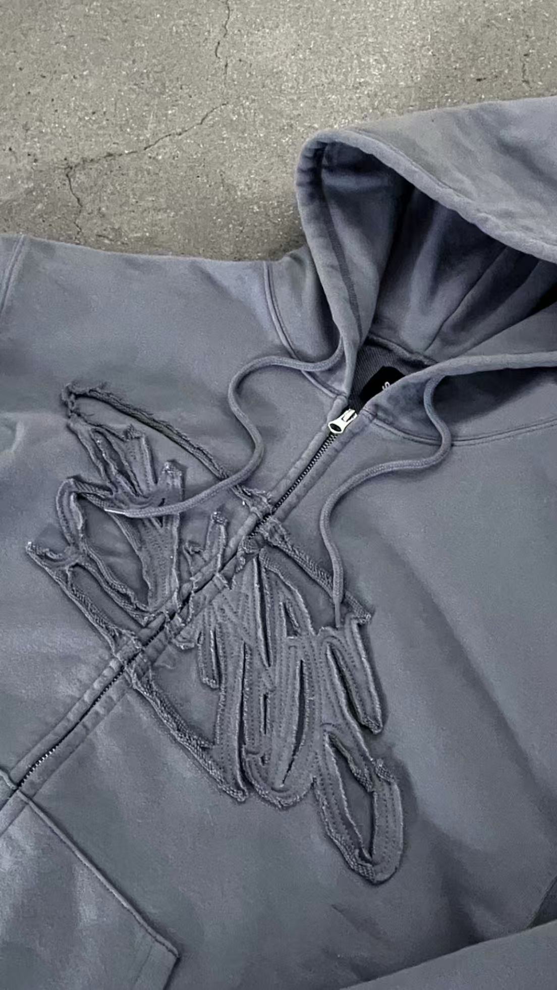 suade Loose Suade Hood Zip Up - 3 colors