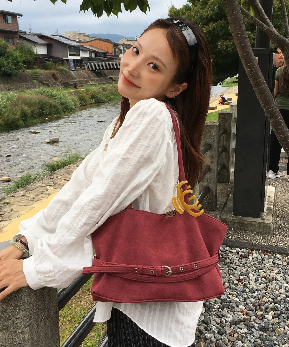 Leterie Mellow Reversible Belt Tote Bag - 8 colors