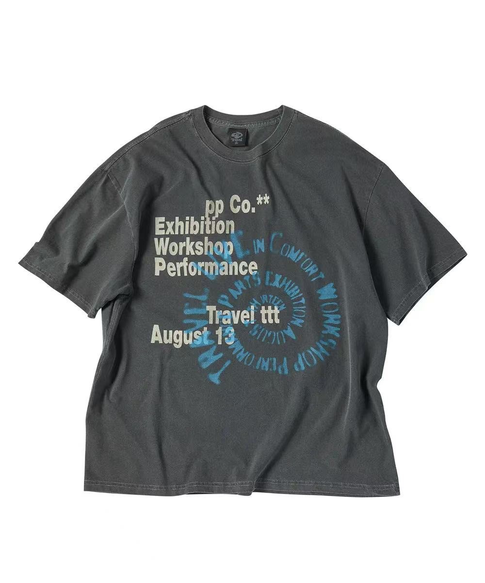 Travel Helix Pigment Overfit Tee - 2 colors