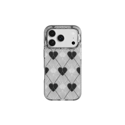 GRAGG Magsafe Layers Frame Case Clear Black - textured heart