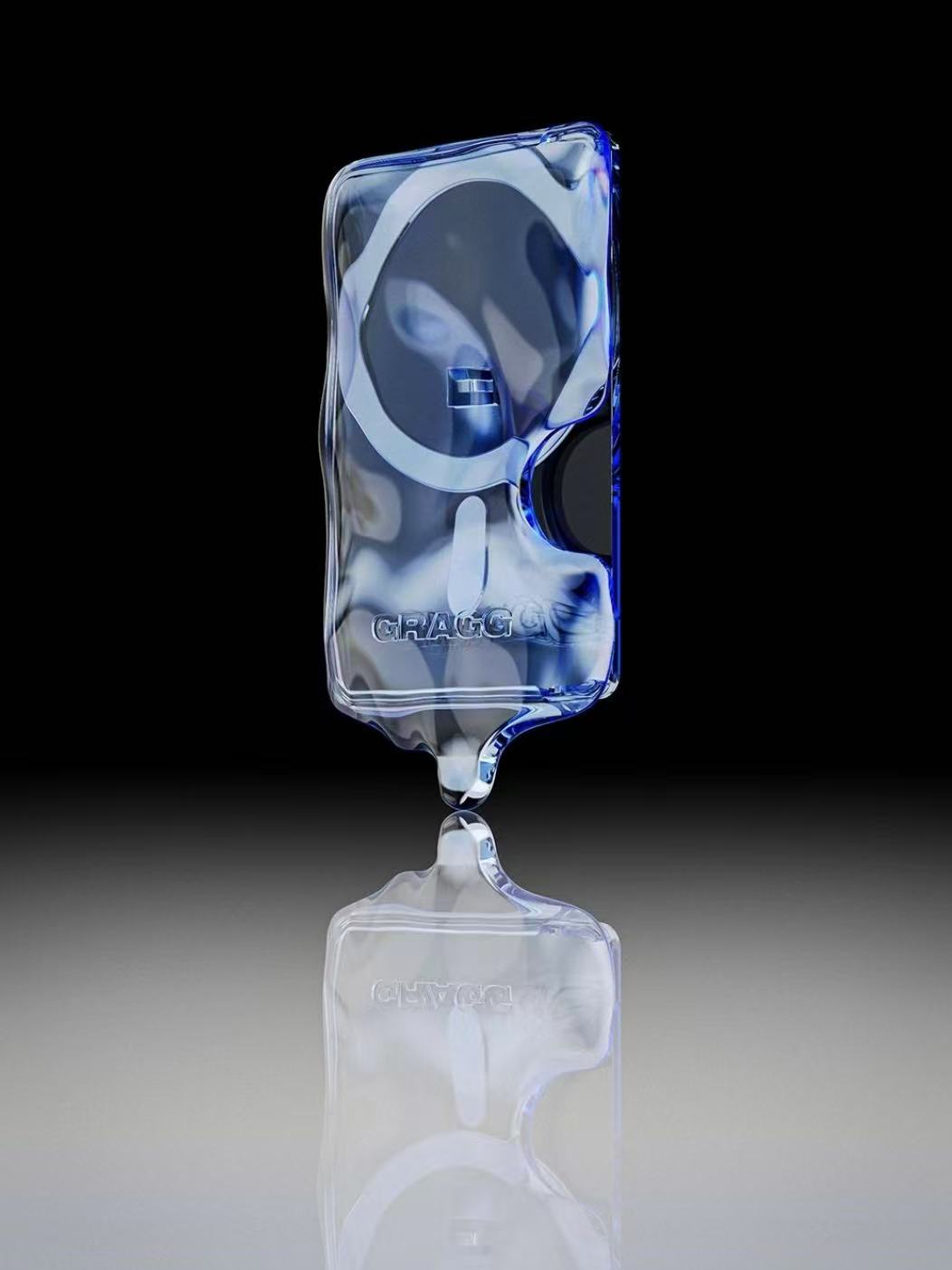 GRAGG Double Magsafe Card Slot - clear blue