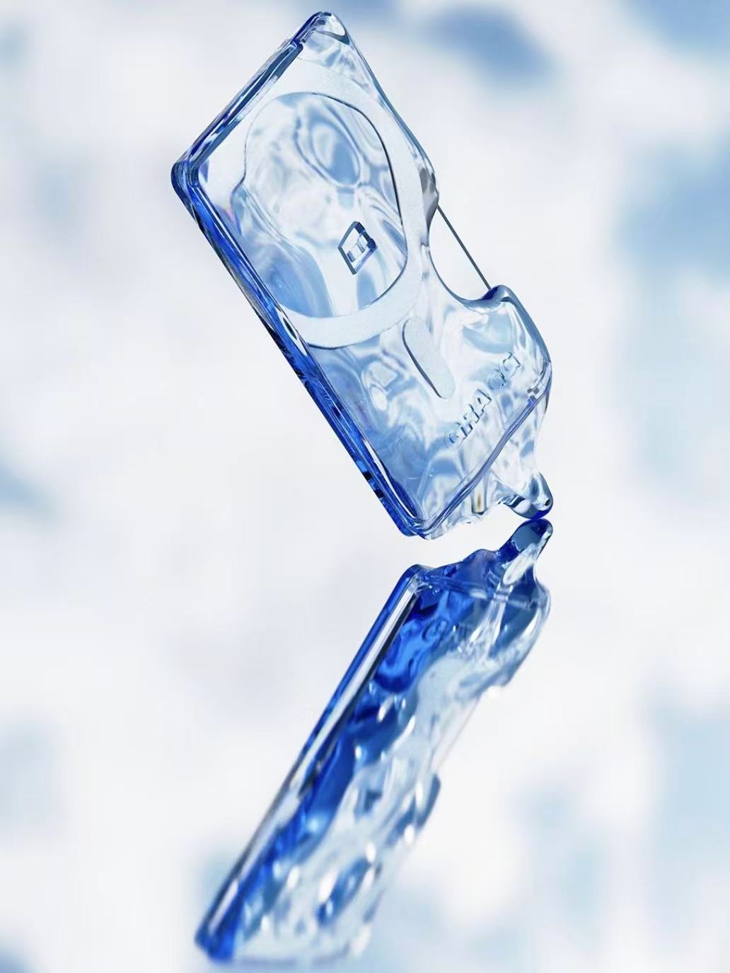 GRAGG Double Magsafe Card Slot - clear blue