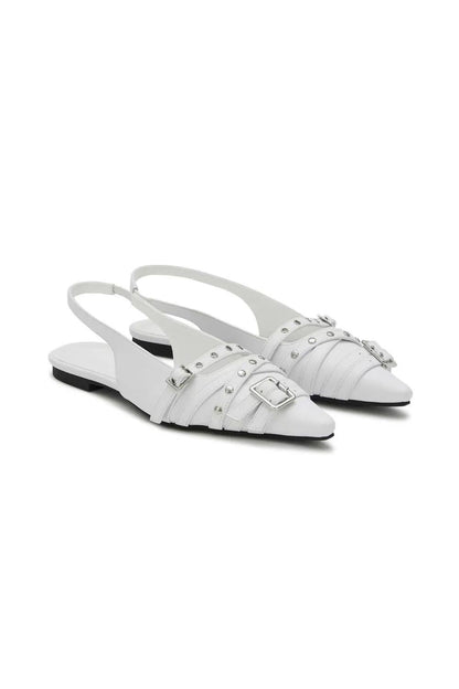 DEINET Buckle Stud and Eyelet Slingbacks - 3 colors
