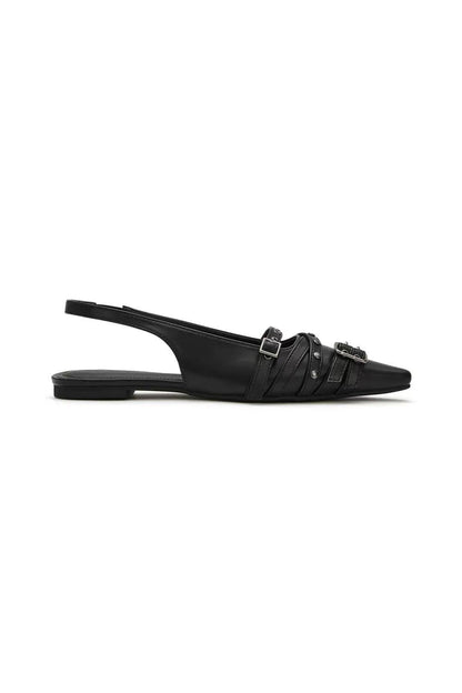 DEINET Buckle Stud and Eyelet Slingbacks - 3 colors