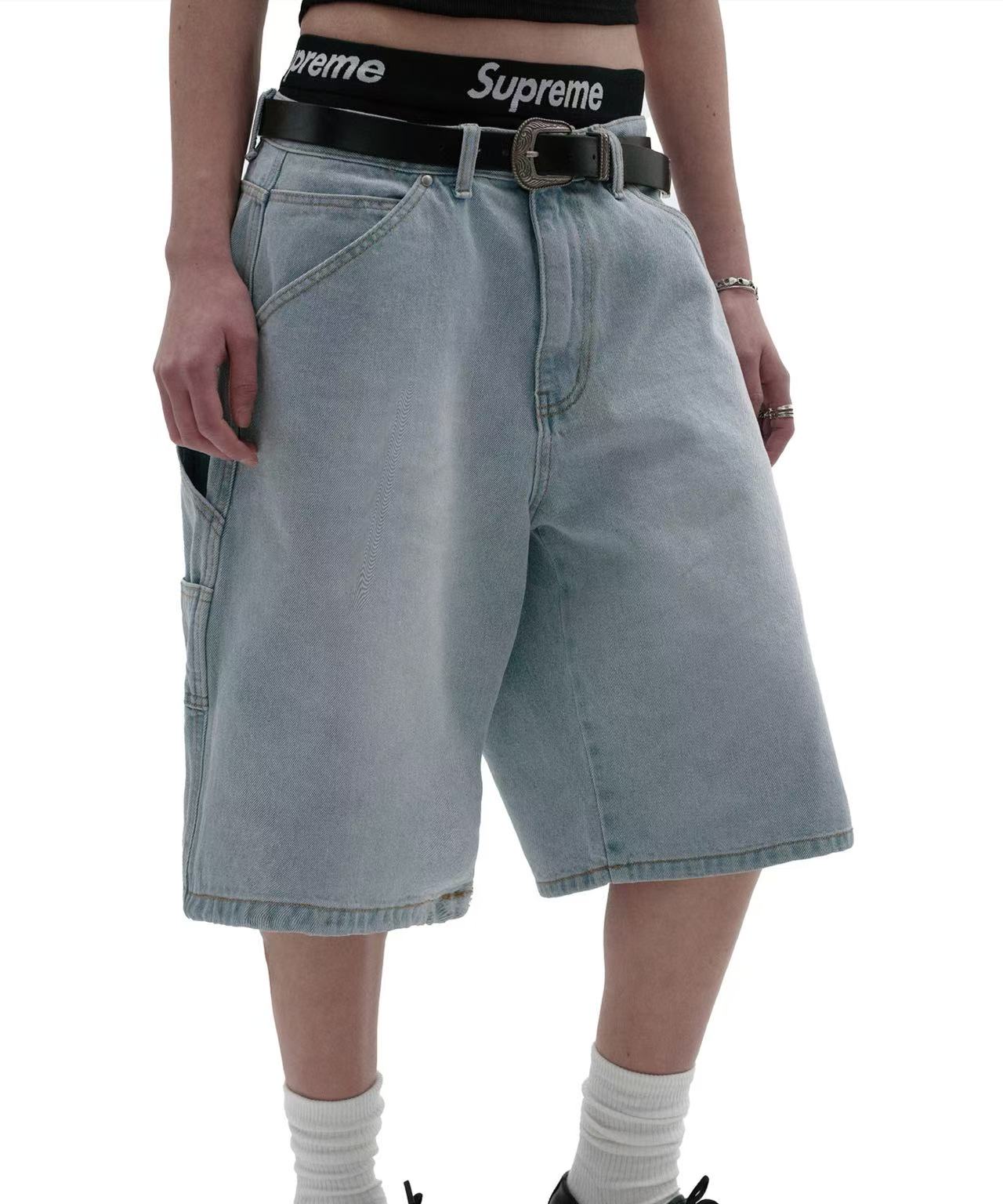 suade Carpenter Denim Shorts - 4 colors