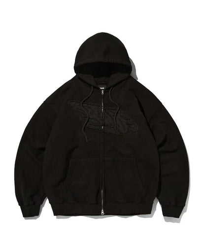 suade Loose Suade Hood Zip Up - 3 colors