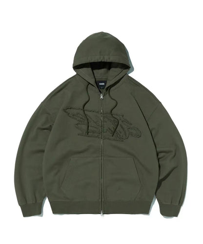 suade Loose Suade Hood Zip Up - 3 colors