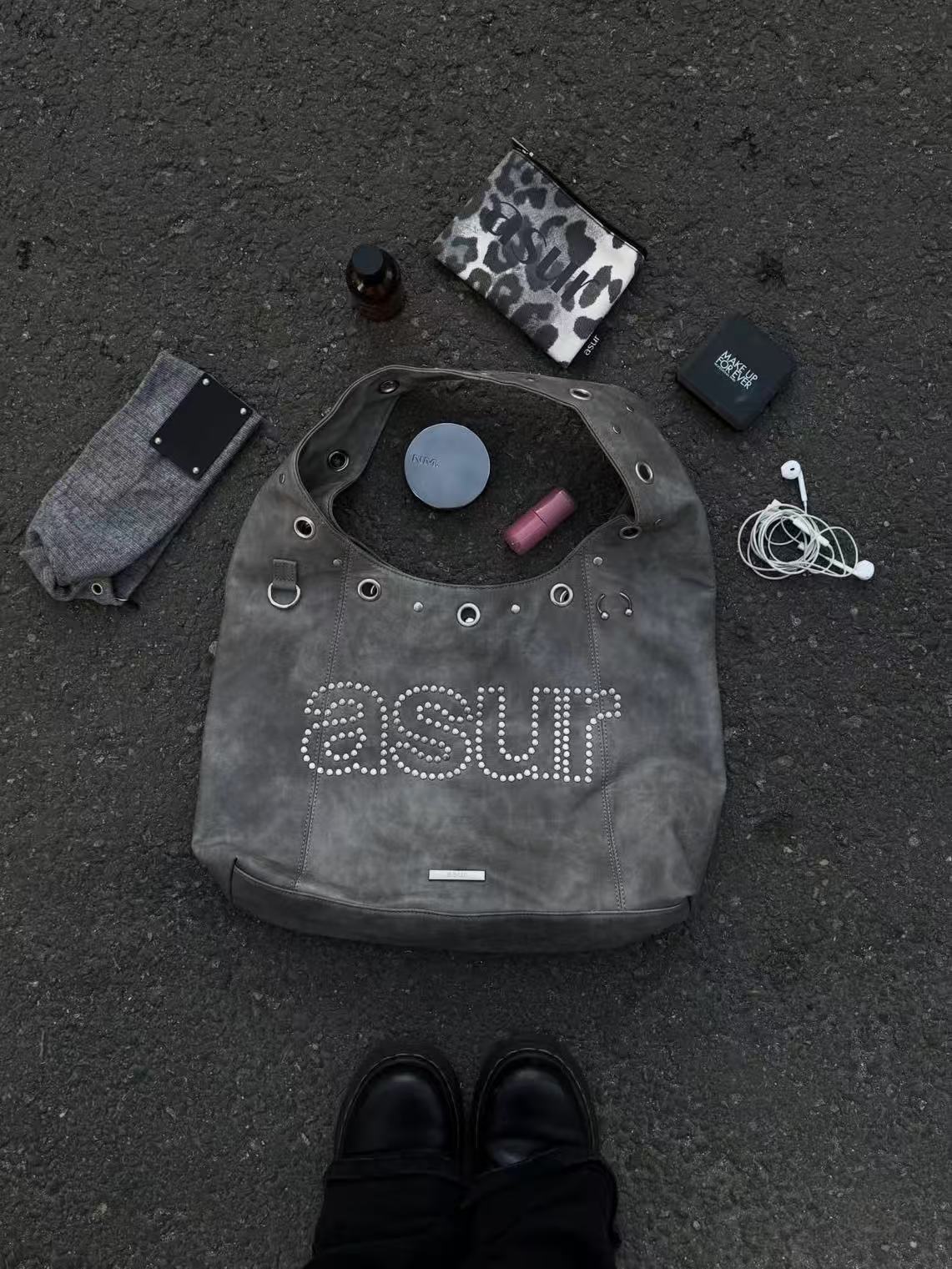 asur Crash Eyelet Shoulder Bag - 3 colors