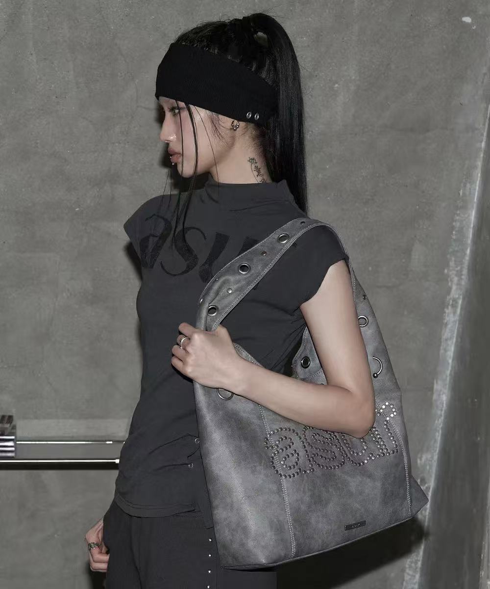 asur Crash Eyelet Shoulder Bag - 3 colors