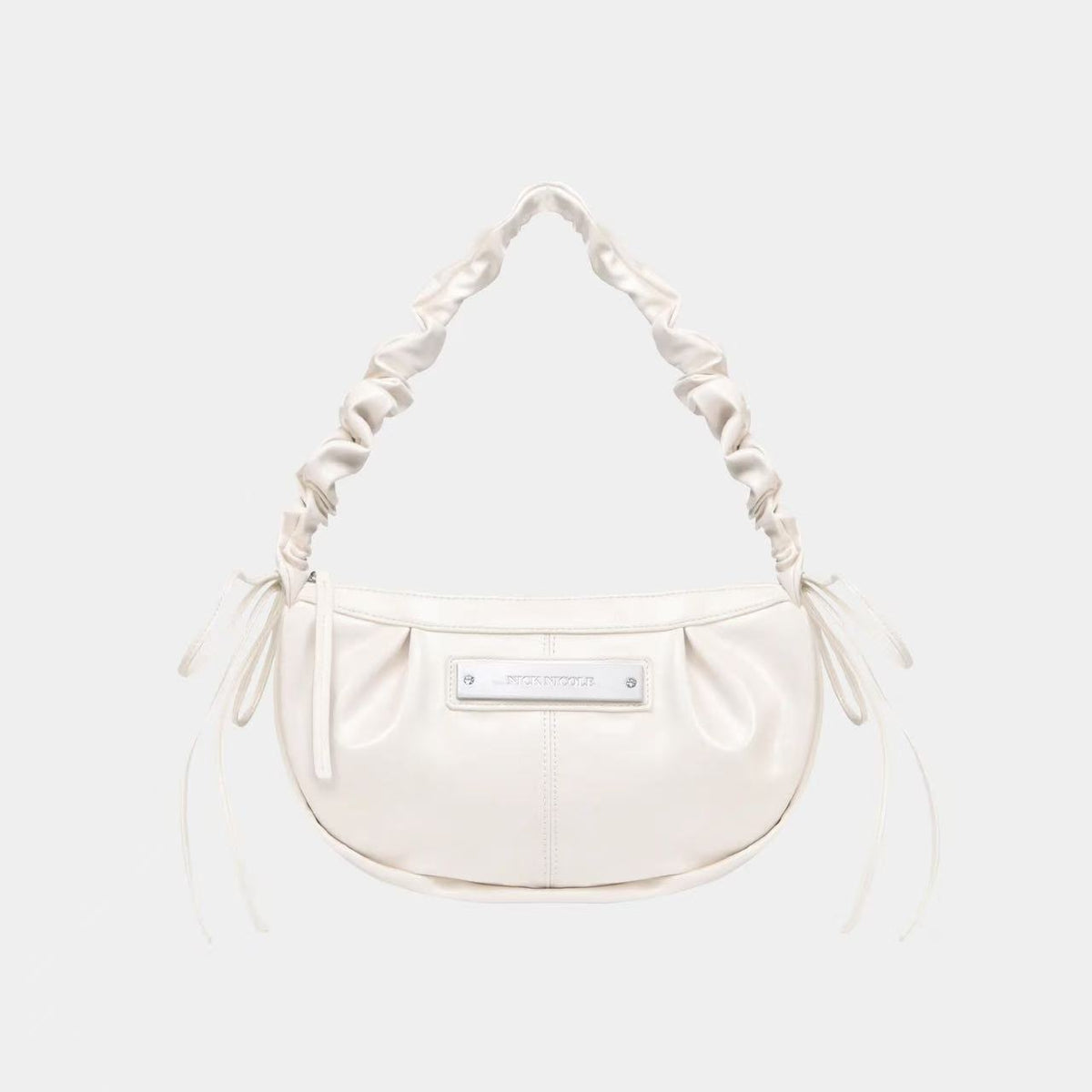 Nick Nicole Crystal Shirring Ribbon Round Bag - 5 colors