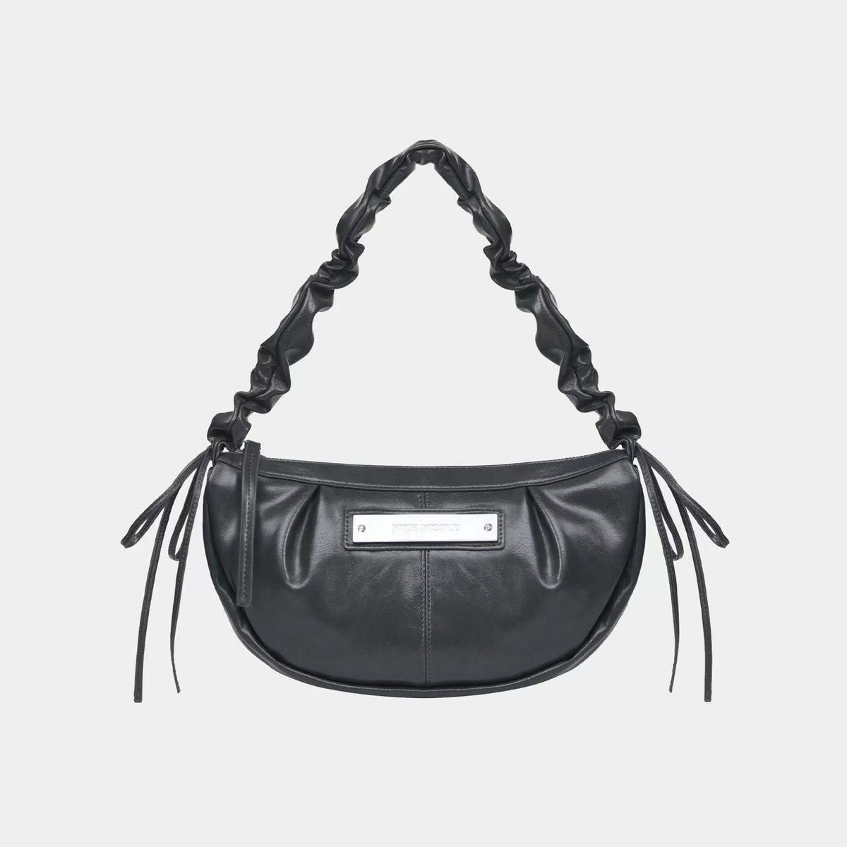 Nick Nicole Crystal Shirring Ribbon Round Bag - 5 colors