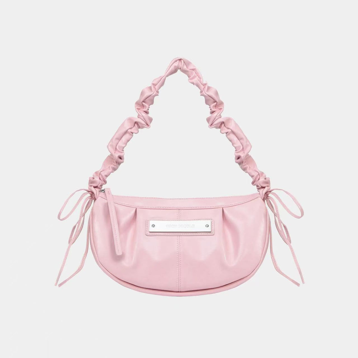 Nick Nicole Crystal Shirring Ribbon Round Bag - 5 colors