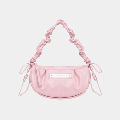 Nick Nicole Crystal Shirring Ribbon Round Bag - 5 colors