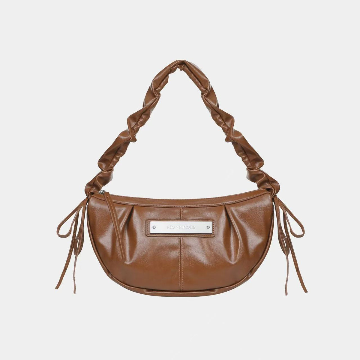 Nick Nicole Crystal Shirring Ribbon Round Bag - 5 colors