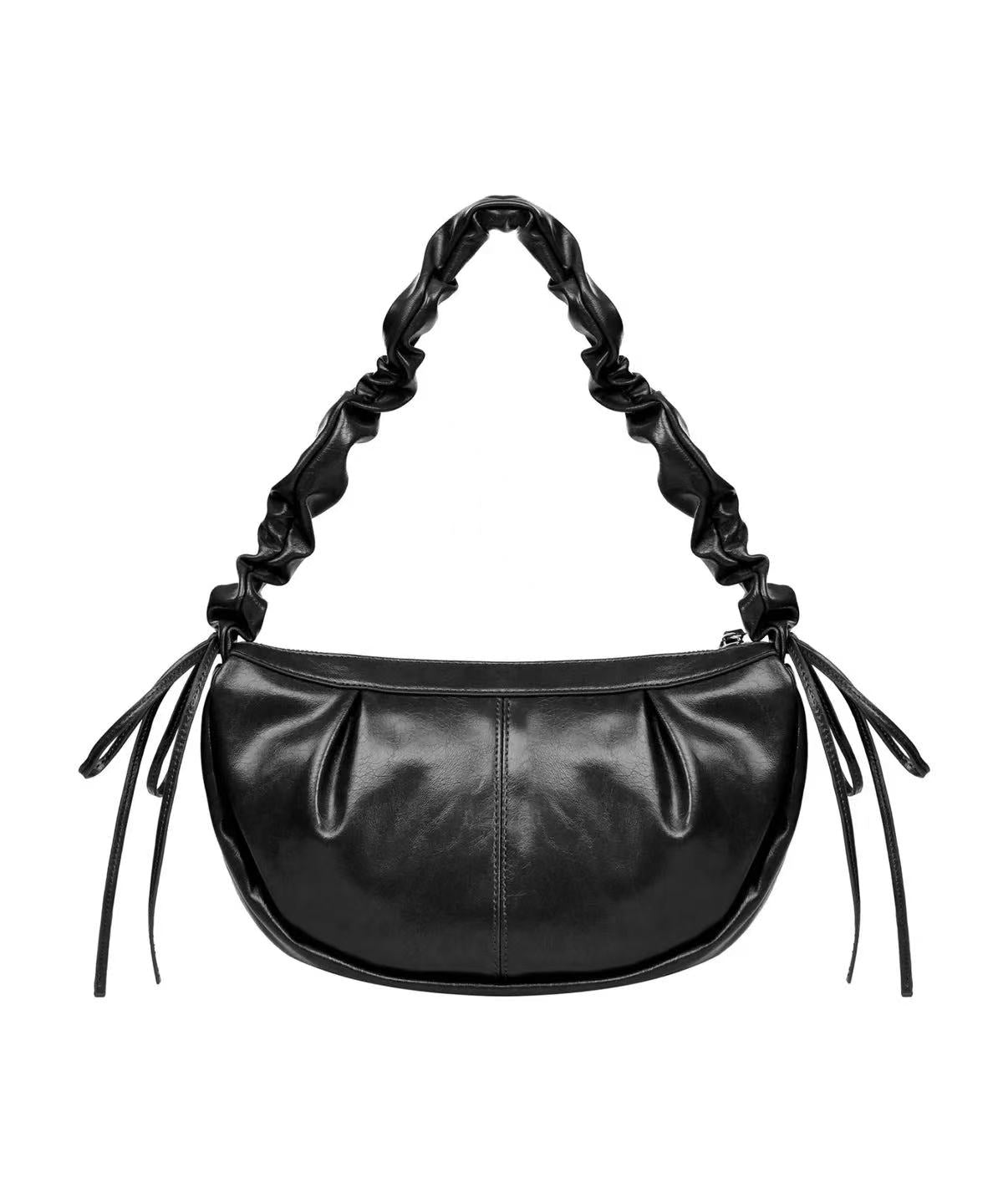 Nick Nicole Crystal Shirring Ribbon Round Bag - 5 colors