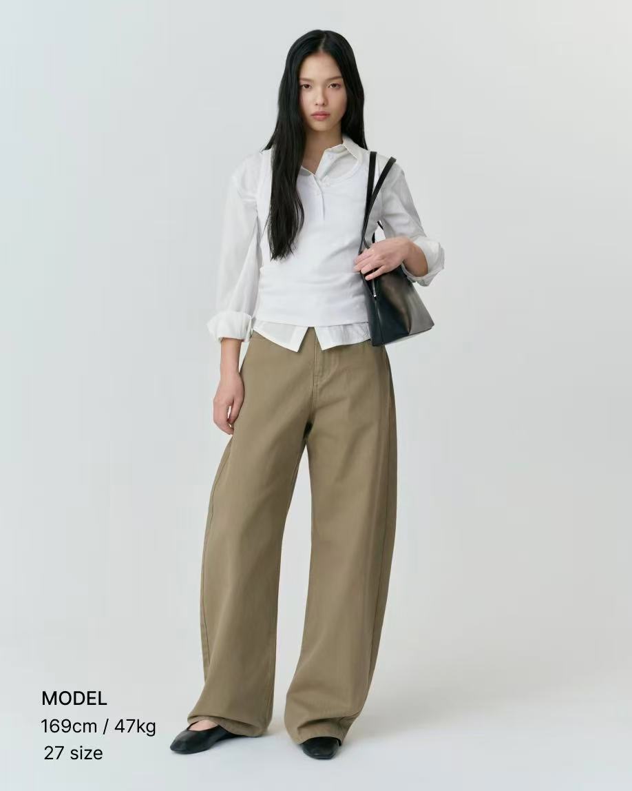 musinsa standard woman Cotton Curved Pants - 5 colors