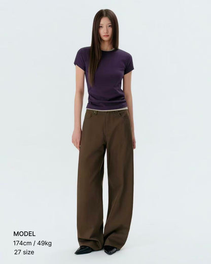musinsa standard woman Cotton Curved Pants - 5 colors