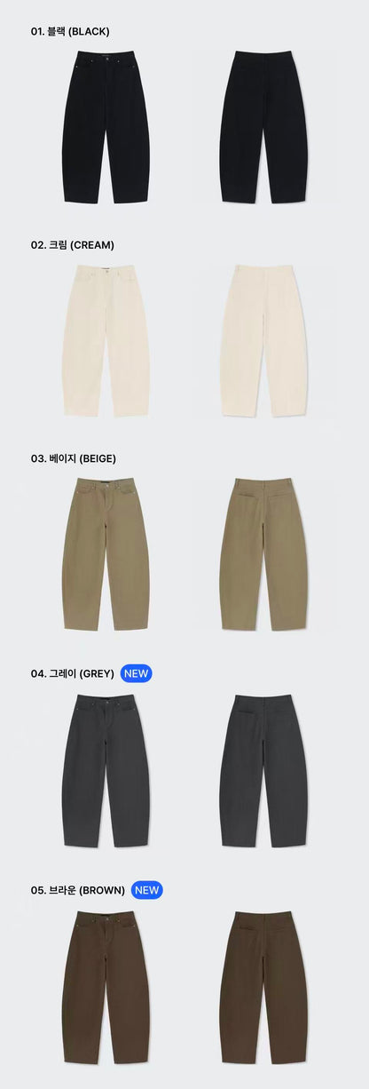 musinsa standard woman Cotton Curved Pants - 5 colors