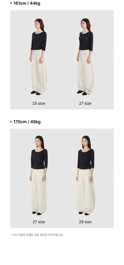 musinsa standard woman Cotton Curved Pants - 5 colors