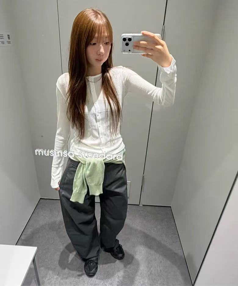 musinsa standard woman Cotton Curved Pants - 5 colors