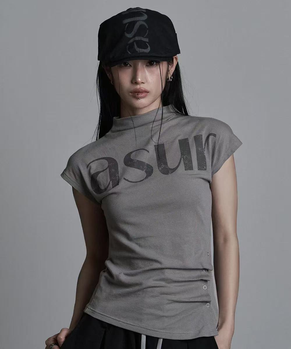 asur Side Snap Half Neck T-shirt - 3 colors