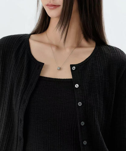 musinsa standard woman Slub Ribbed Top Cardigan Set - 4 colors