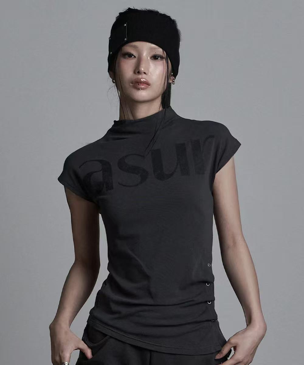 asur Side Snap Half Neck T-shirt - 3 colors