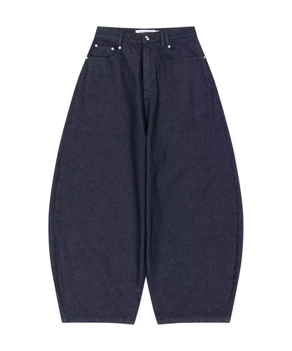 secondsalt Cali Ornament Embroidered Curved Denim Pants - 2 colors