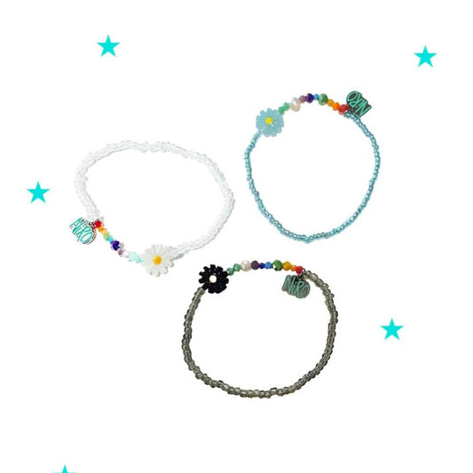 Niro Rainbow Daisy Beads Bracelet #61 - 3 colors