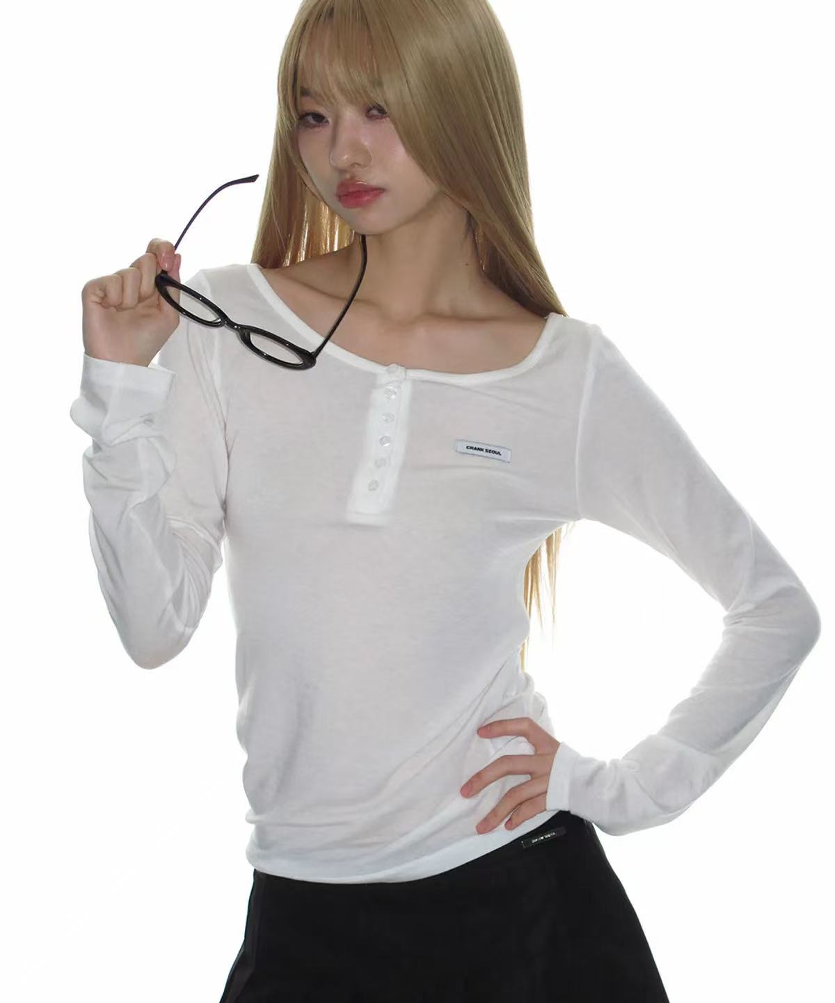 Crank Basic Henley Neck Top - 4 colors