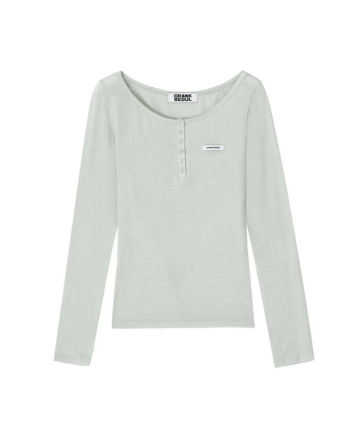 Crank Basic Henley Neck Top - 4 colors