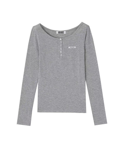 Crank Basic Henley Neck Top - 4 colors