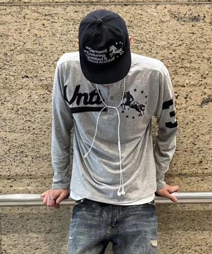 Untitled Seoul Unicorn Henley Neck Slub Long Sleeve - 2 colors