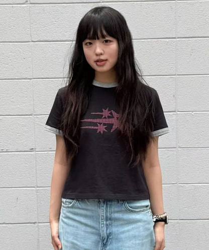 niceghostclub Check 3Star Basic Ringer Tee - 4 colors