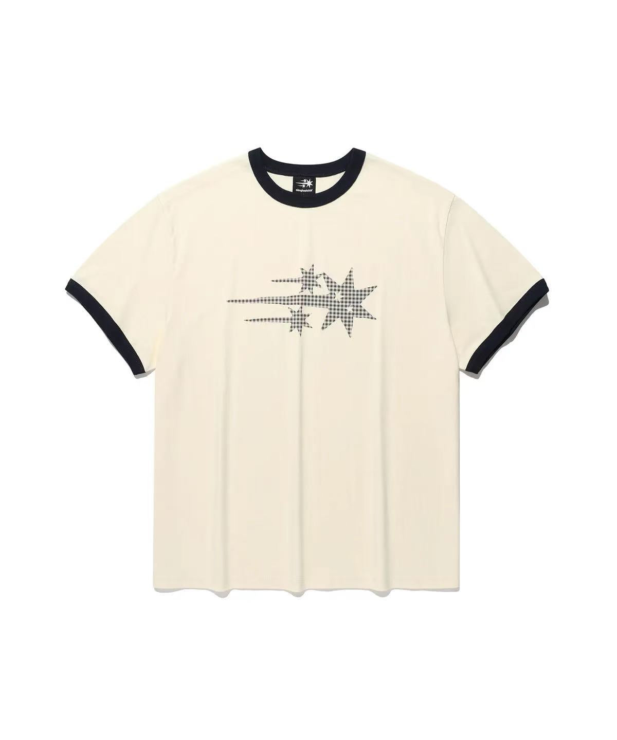niceghostclub Check 3Star Basic Ringer Tee - 4 colors