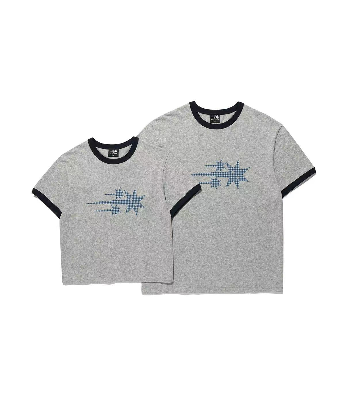 niceghostclub Check 3Star Basic Ringer Tee - 4 colors