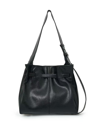 Matin Kim Belted Volunn Mid Bucket Bag