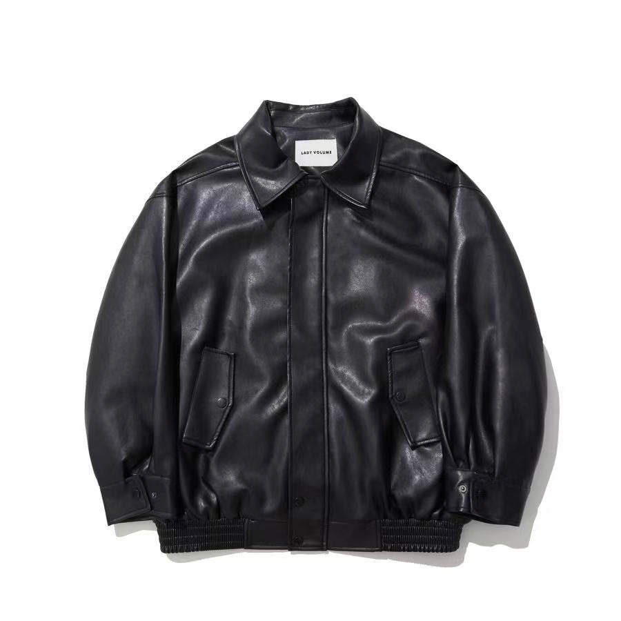 Lady Volume 465-1 Vegan Leather Overfit Jacket
