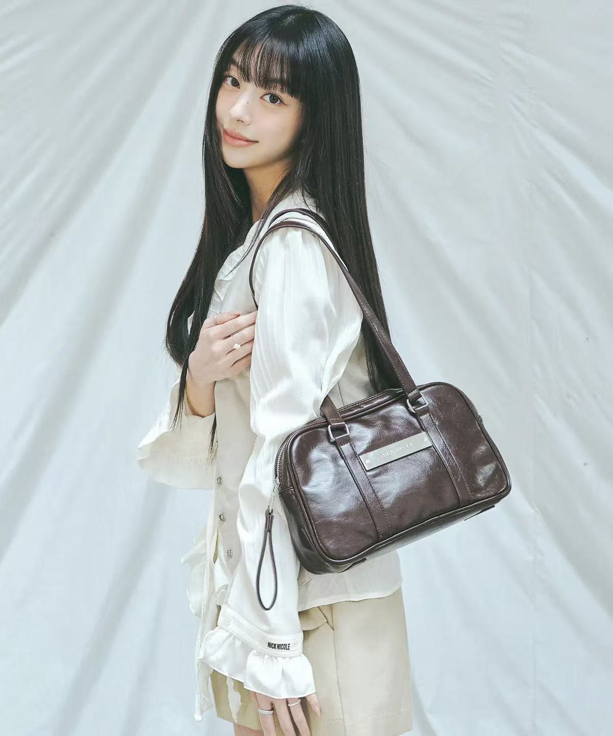 Nick Nicole Crystal Leather Mini Boston Bag - 5 colors