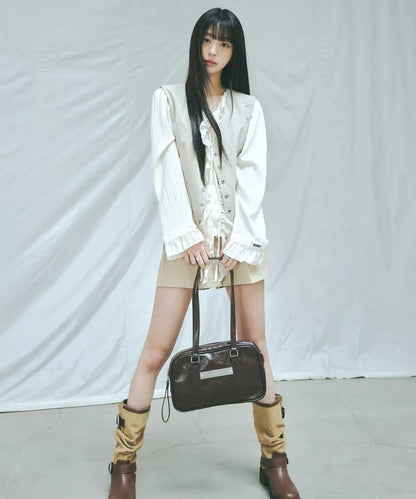 Nick Nicole Crystal Leather Mini Boston Bag - 5 colors