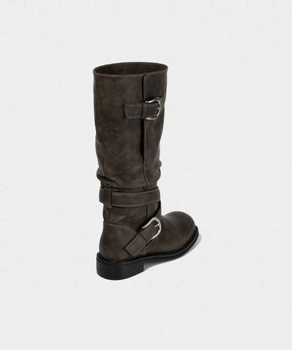 KHIHO Raven Foldable Buckle Boots - 3 colors
