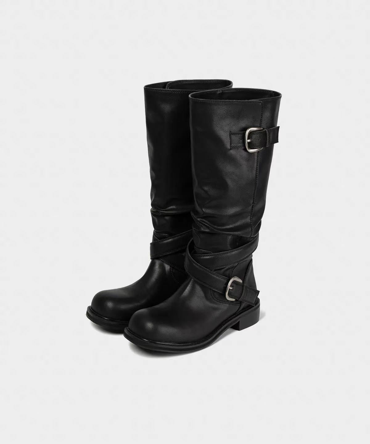 KHIHO Raven Foldable Buckle Boots - 3 colors