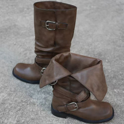 KHIHO Raven Foldable Buckle Boots - 3 colors