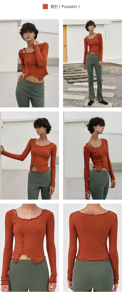 Deviwear Waven Frill Long Sleeve (T0112) - 6 colors