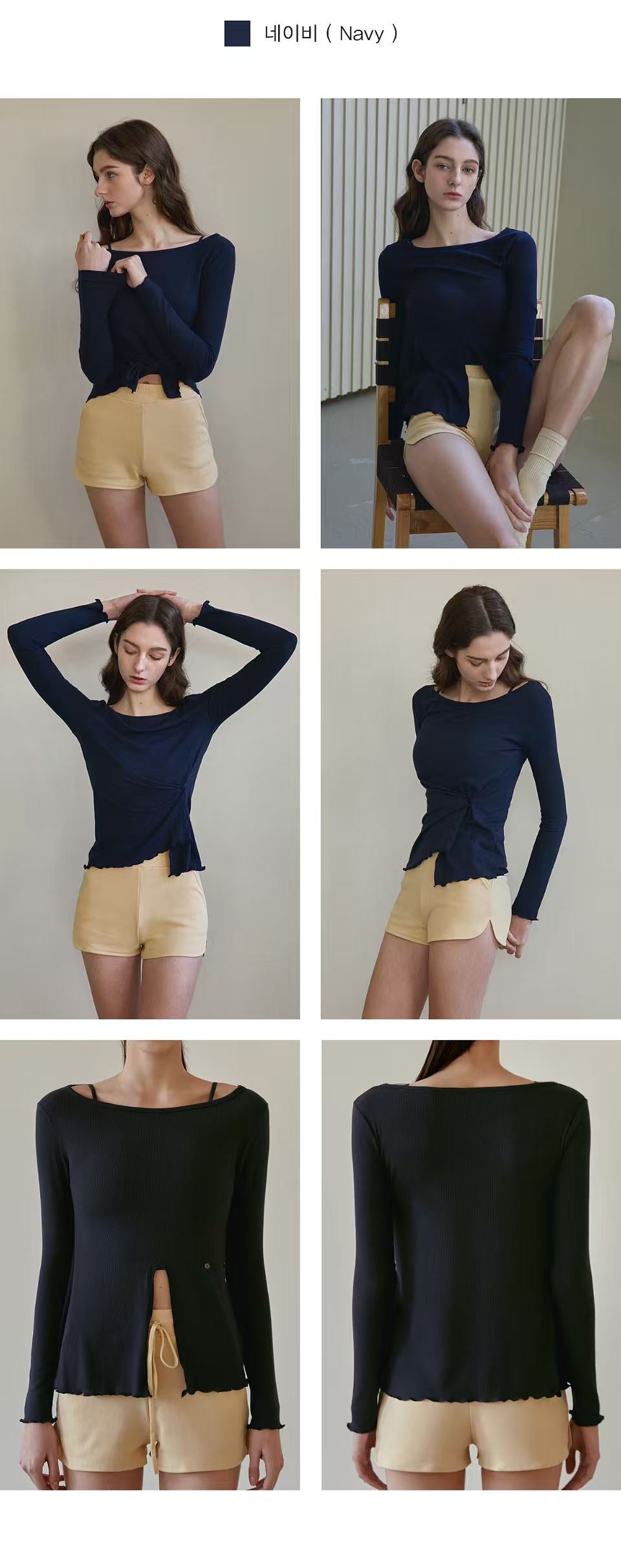 Deviwear Double Button Wrap Long Sleeve (T0124) - 6 colors
