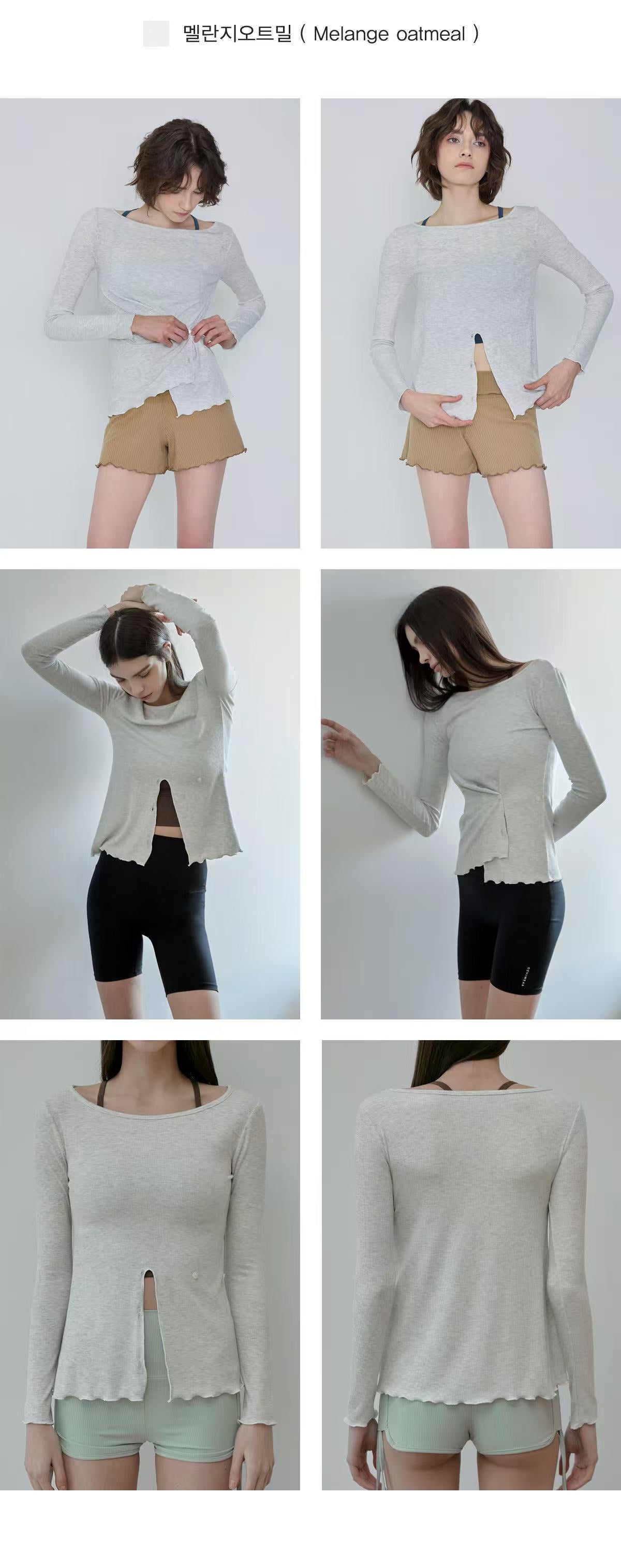Deviwear Double Button Wrap Long Sleeve (T0124) - 6 colors