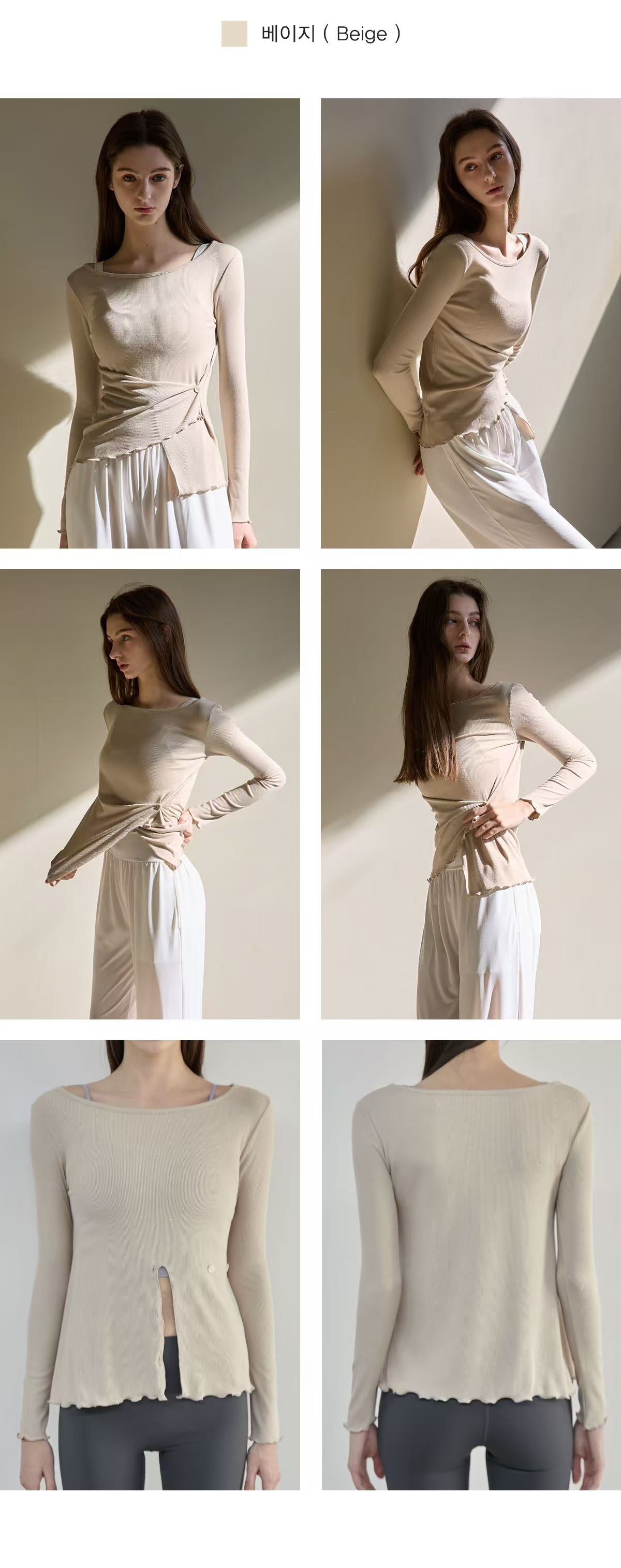 Deviwear Double Button Wrap Long Sleeve (T0124) - 6 colors
