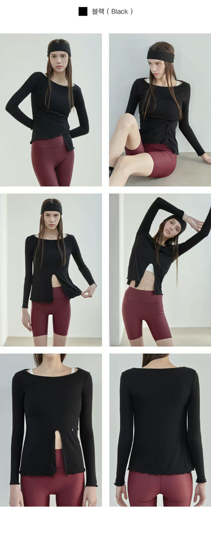 Deviwear Double Button Wrap Long Sleeve (T0124) - 6 colors