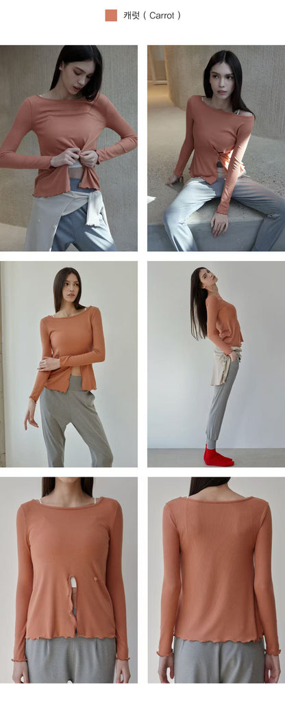 Deviwear Double Button Wrap Long Sleeve (T0124) - 6 colors